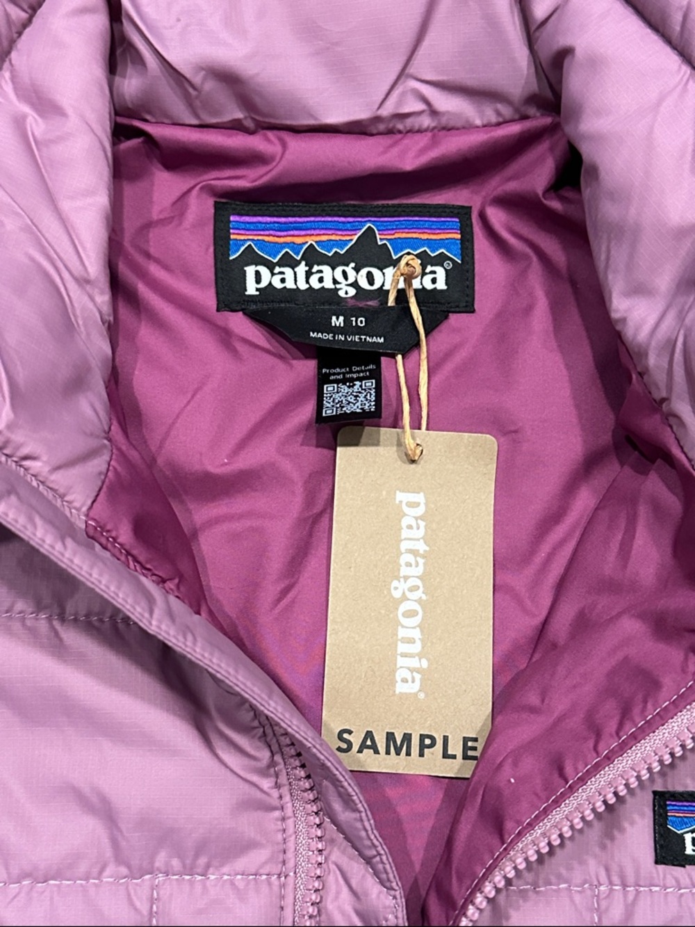 NEW Kids' Nano Puff Brick Quilt Jacket in Light Violet Size Medium - Picture 2 of 11